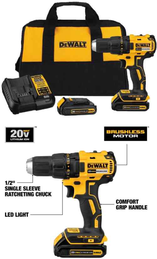 DEWALT 20 Volts MAX Cordless Drill Driver Kit DCD777C2 DEWALT 20 Volts MAX Cordless Drill Driver Kit DCD777C2
