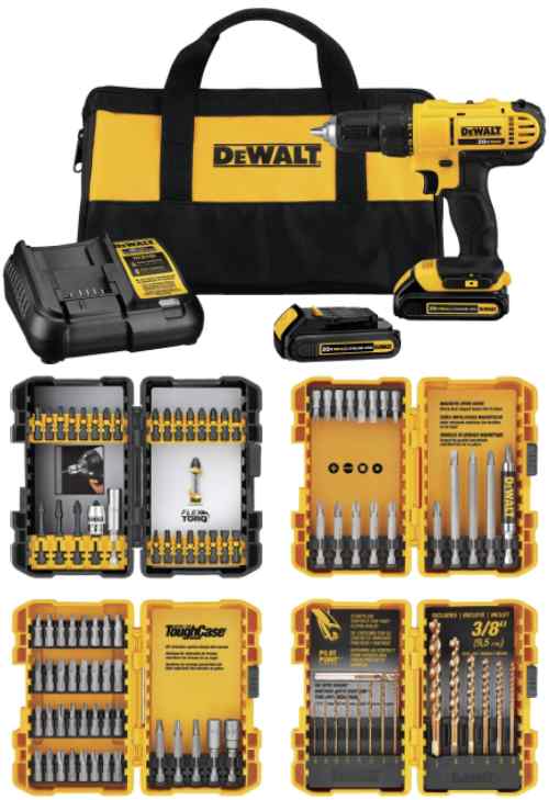 Battery PoweredDEWALT 20V MAX Cordless Drill/Driver Kit (DCD771C2 & DWA2FTS100) Battery Powered DEWALT 20V MAX Cordless Drill/Driver Kit (DCD771C2 & DWA2FTS100)