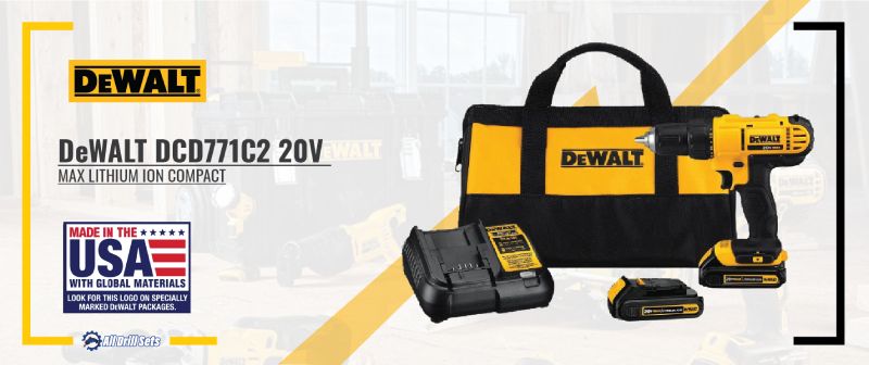 DeWALT DCD771C2 20V MAX LITHIUM ION COMPACT DRILL DRIVER