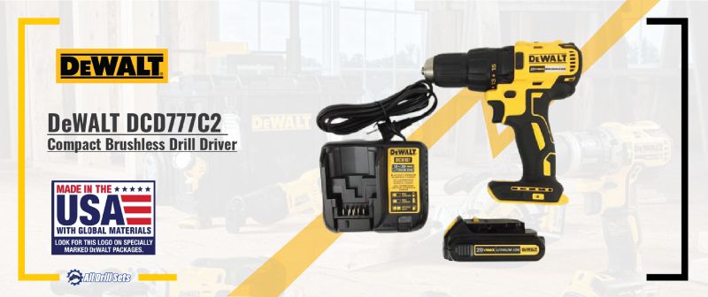 DeWALT DCD777C2 Compact Brushless Drill Driver Set 